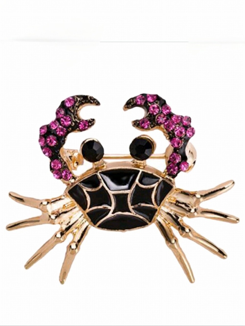 🌺Crab Rhinestone Brooch Beach Wear Tropical Wear Crab Accessories
